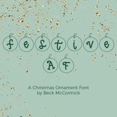 Festive AF Christmas Ornament Font