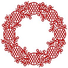Festive Bauble Wreath Circle Frame Garland