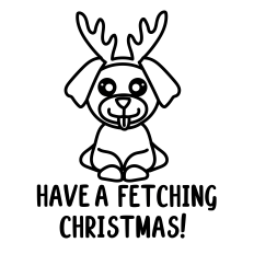 Have a Fetching Christmas Dog Cutfile