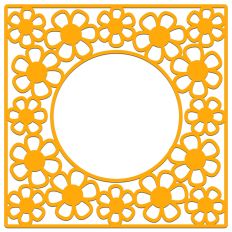Feverfew Daisy Aperture Frame