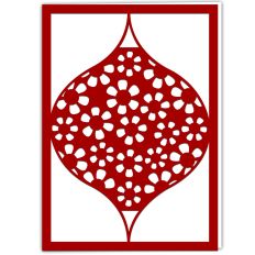 Retro Daisy Christmas Ornament Card
