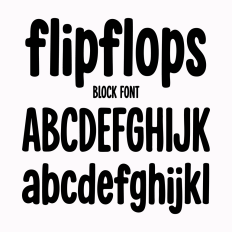 BFC Flipflops Tall Bold Simple Kids Playful Font