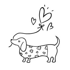 Heart Dachshund