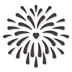 firework heart burst