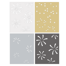 Fireworks layering stencil SVG for card making, scrapbooking, art or junk journaling