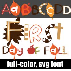 First Day of Fall Color Font