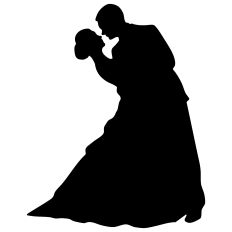 Bride and Groom First Dance Wedding Silhouette