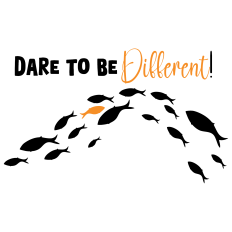 Dare to Be Different SVG | Fish Christian T shrit Cut File