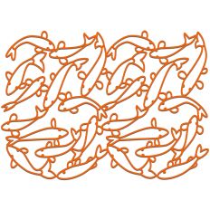 Shoal of Fish Repeating Border or Frieze