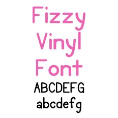 Fizzy Vinyl Font, Sans Serif Font, Playful Handwritten Font