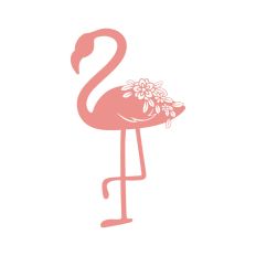 Floral flamingo