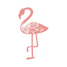 Flamingo with Flowers