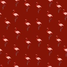 Flamingo pattern paper dark red background