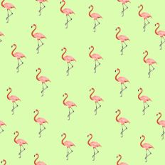 Flamingo pattern paper light green background