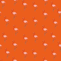 Flamingo pattern paper orange background