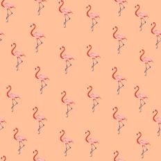 Flamingo pattern paper peach background