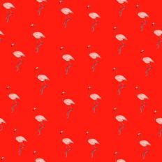 Flamingo pattern paper red background