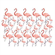 Flamingo stickers and gift tags print and cut