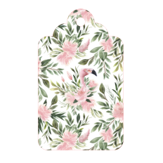 Flamingo and Roses Tropical Gift Tag