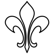 Fleur di lis, Mardi Gras decor, outline