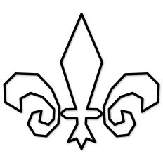 Fleur De Lis Outline, Mardi Gras, etc