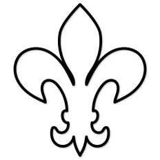Fleur de lis outline, Mardi Gras