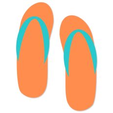 Bright Flip Flops, Summer Beach Sandals Design