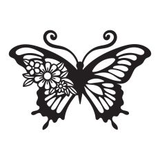 Butterfly with flowers