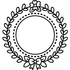 floral circular frame