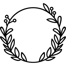 circular floral frame