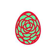 Floral Easter Egg Paper Easter Decoration