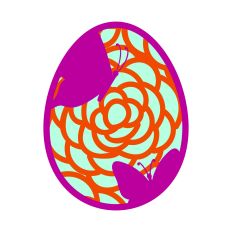 Floral Easter Egg Paper Easter Decoration