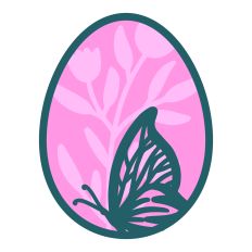 Floral Easter Egg Paper Easter Decoration