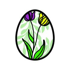 Floral Easter Egg Paper Easter Decoration