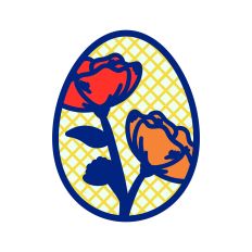 Floral Easter Egg Paper Easter Decoration