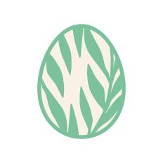 Floral Easter Egg Paper Easter Decoration