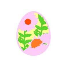 Floral Easter Egg Paper Easter Decoration
