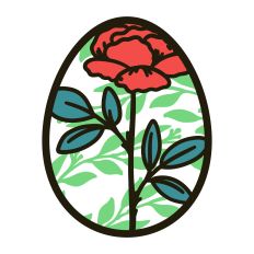 Floral Easter Egg Paper Easter Decoration