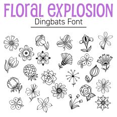 Floral Explosion Dingbats Font