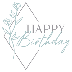 Happy Birthday With Floral Frame