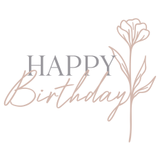 Happy Birthday With Wildflower