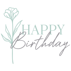 Happy Birthday With Wildflower Art