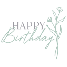 Happy Birthday With Wildflower Design