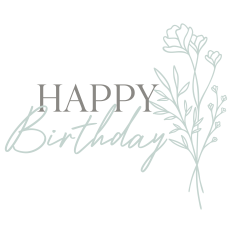 Happy Birthday With Floral Bouquet