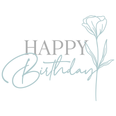Happy Birthday With Flower