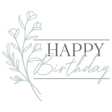 Happy Birthday With Wildflowers