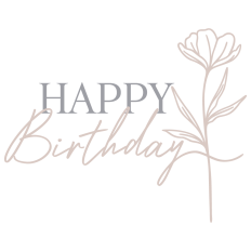 Happy Birthday With Flower