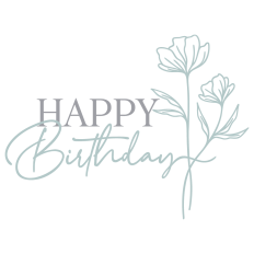 Happy Birthday With Wildflowers