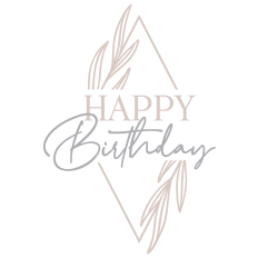 Happy Birthday With Diamond Border
