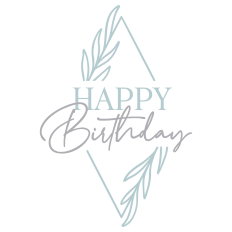 Happy Birthday In Diamond Frame
